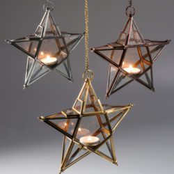 hanging star tea lights